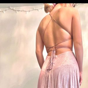 Pink sparkly prom dress